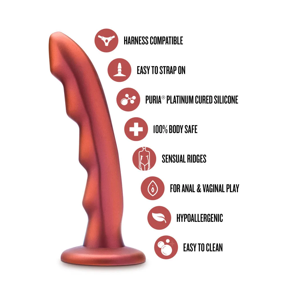 Temptasia By Blush®| Jealousy 7 Inch Pegging Dildo - Harness & Strap On Compatible – Red Rouge