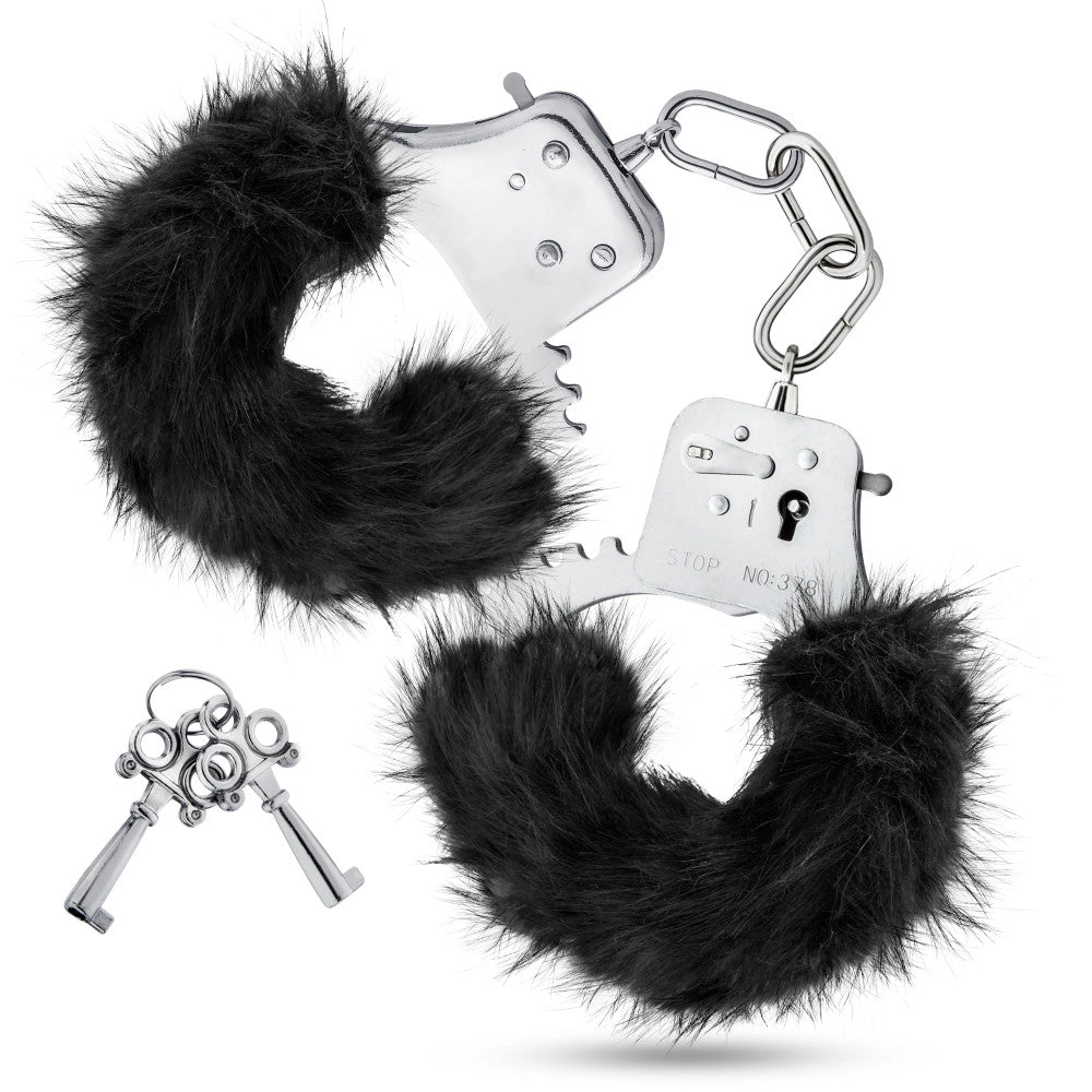Temptasia By Blush® | Plush Fur Cuffs - Black