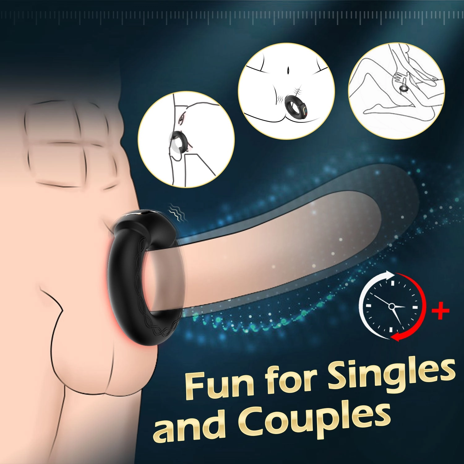 Vibrating Cock Ring with Heating Function