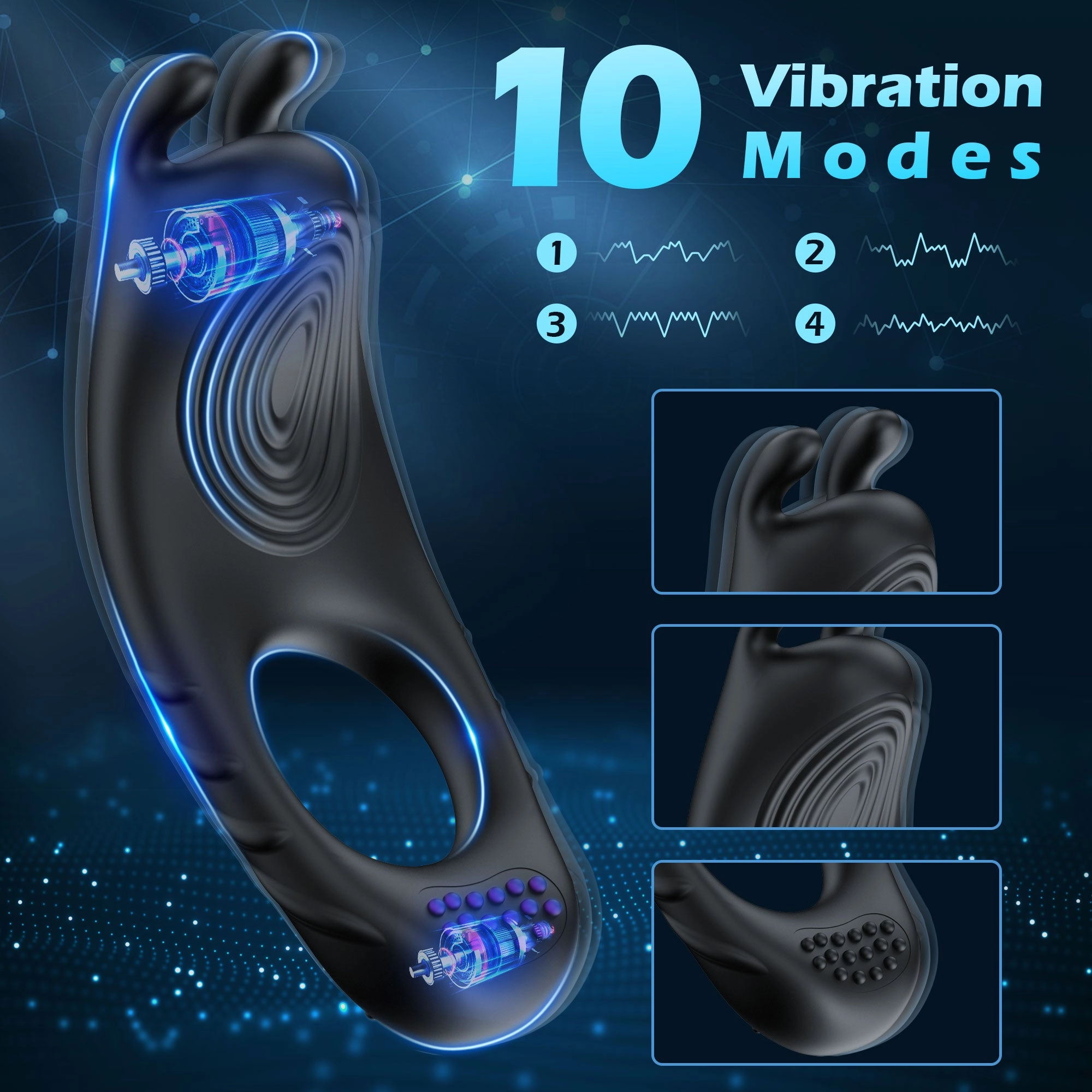Vibrating Penis Ring Sex Toys for Couples