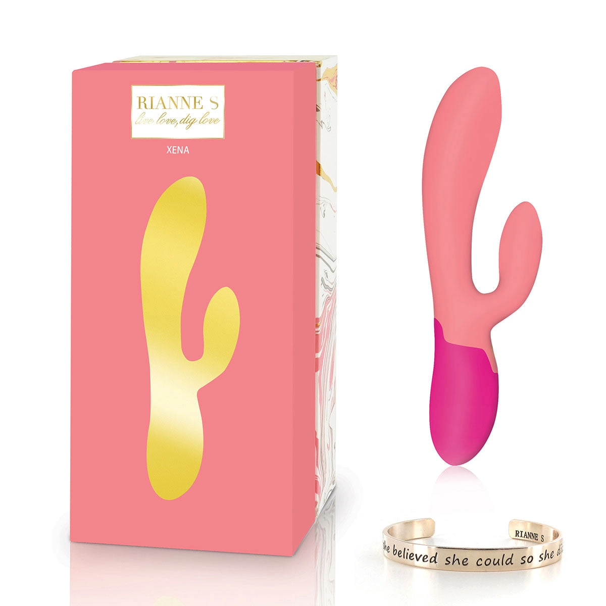 Warming Xena Vibrator in Coral & French Rose