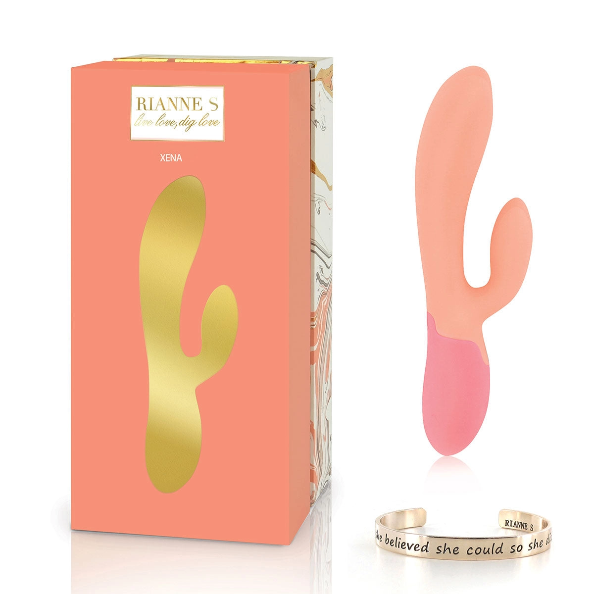 Warming Xena Vibrator in Peach & Coral