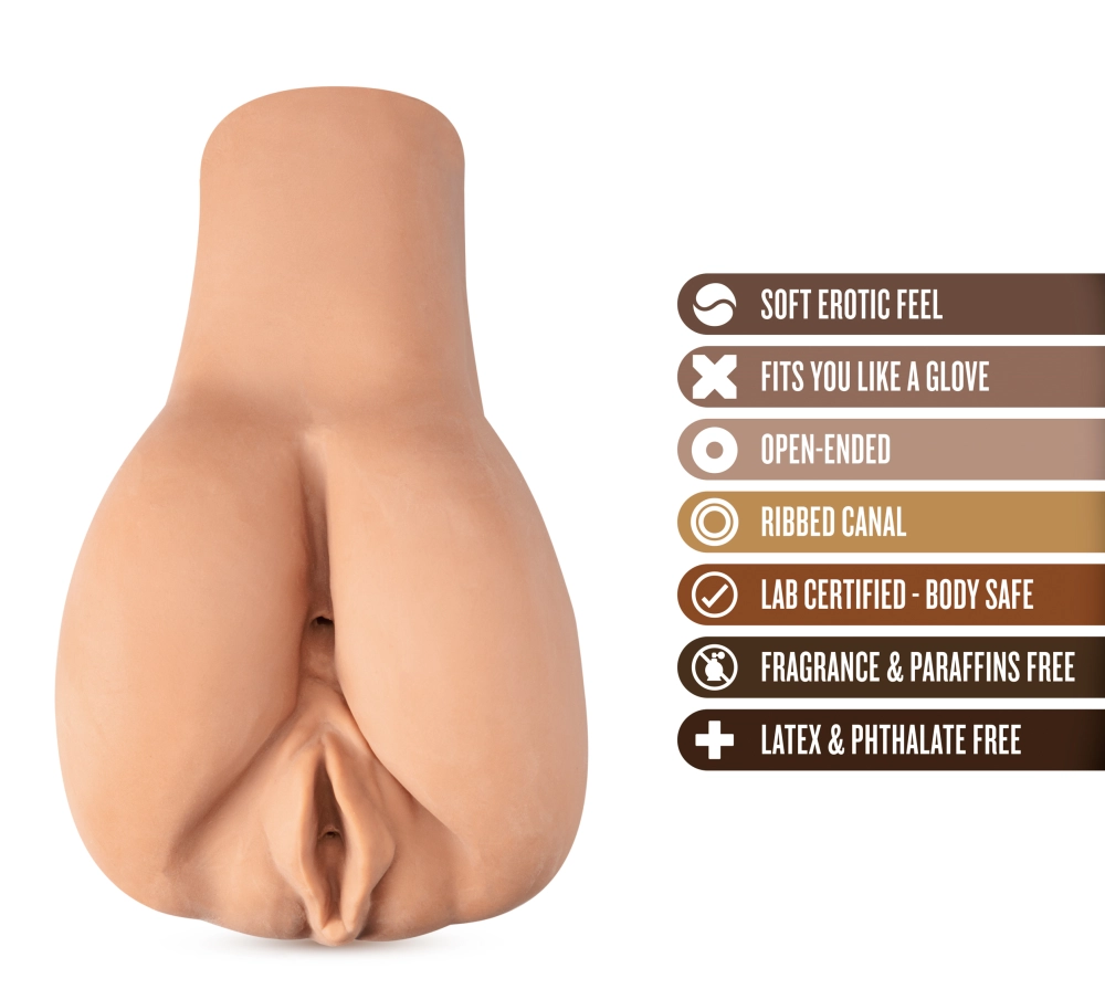 X5 Men By Blush® | Amanda's Lusty Bottom Realistic Latin Vibrating Masturbator / Stroker