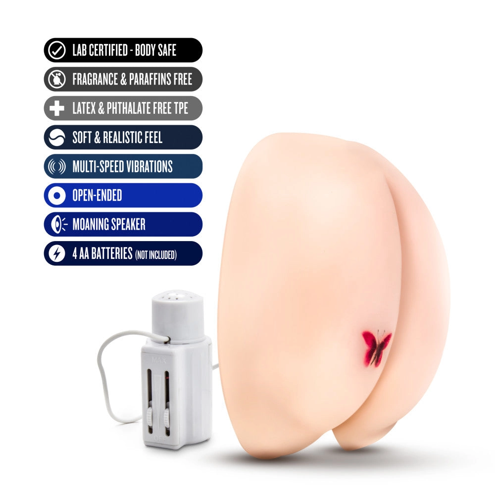X5 Men By Blush® | Vibrating Rear Ecstasy Realistic Beige Vibrating Masturbator / Stroker